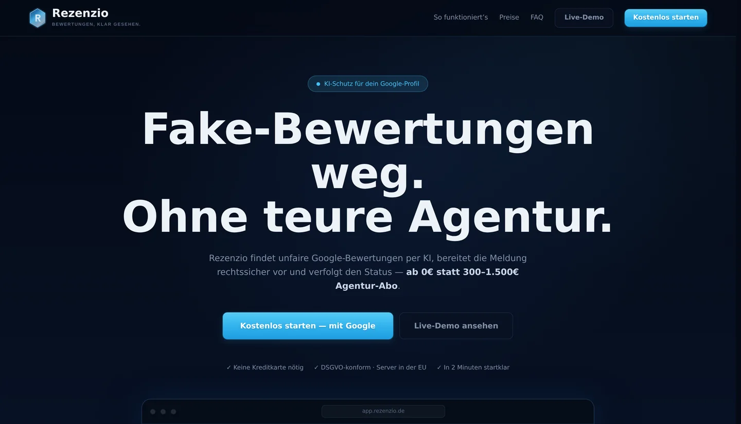 Rezenzio — Website